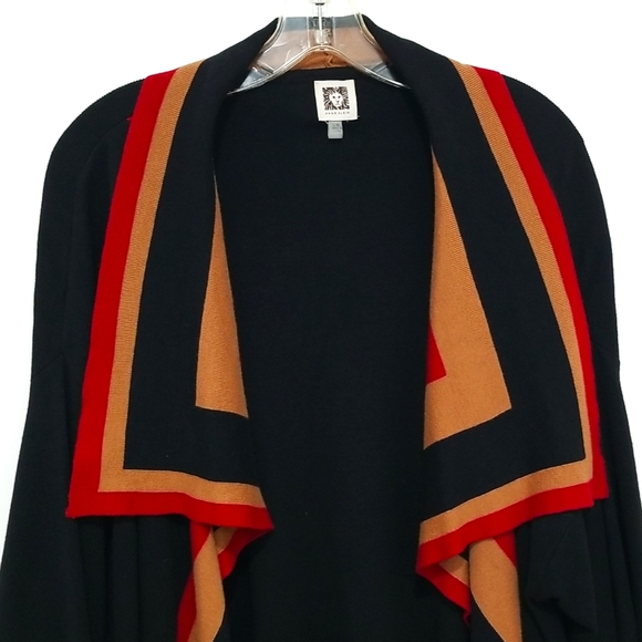 Anne Klein women's colorblock shawl-collar cardigan size L/XL - Picture 3 of 7